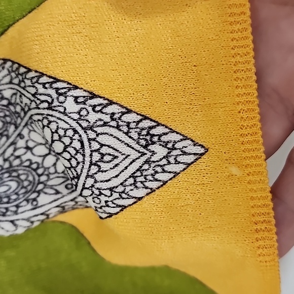 Paisley print bright long sleeve Union Made Vintage top size M - Picture 2 of 12